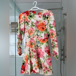 Zara floral linen mini dress size xs